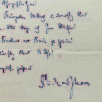 Richard Strauss préconise de jouer Bach ou Brahms