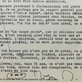 Roger Nimier préfère La Recherche du temps perdu aux Mémoires d'Outre-tombe